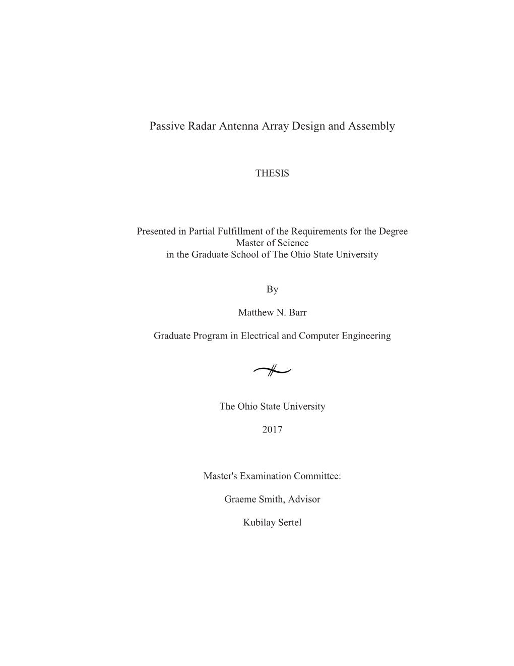 Passive Radar Antenna Array Design and Assembly