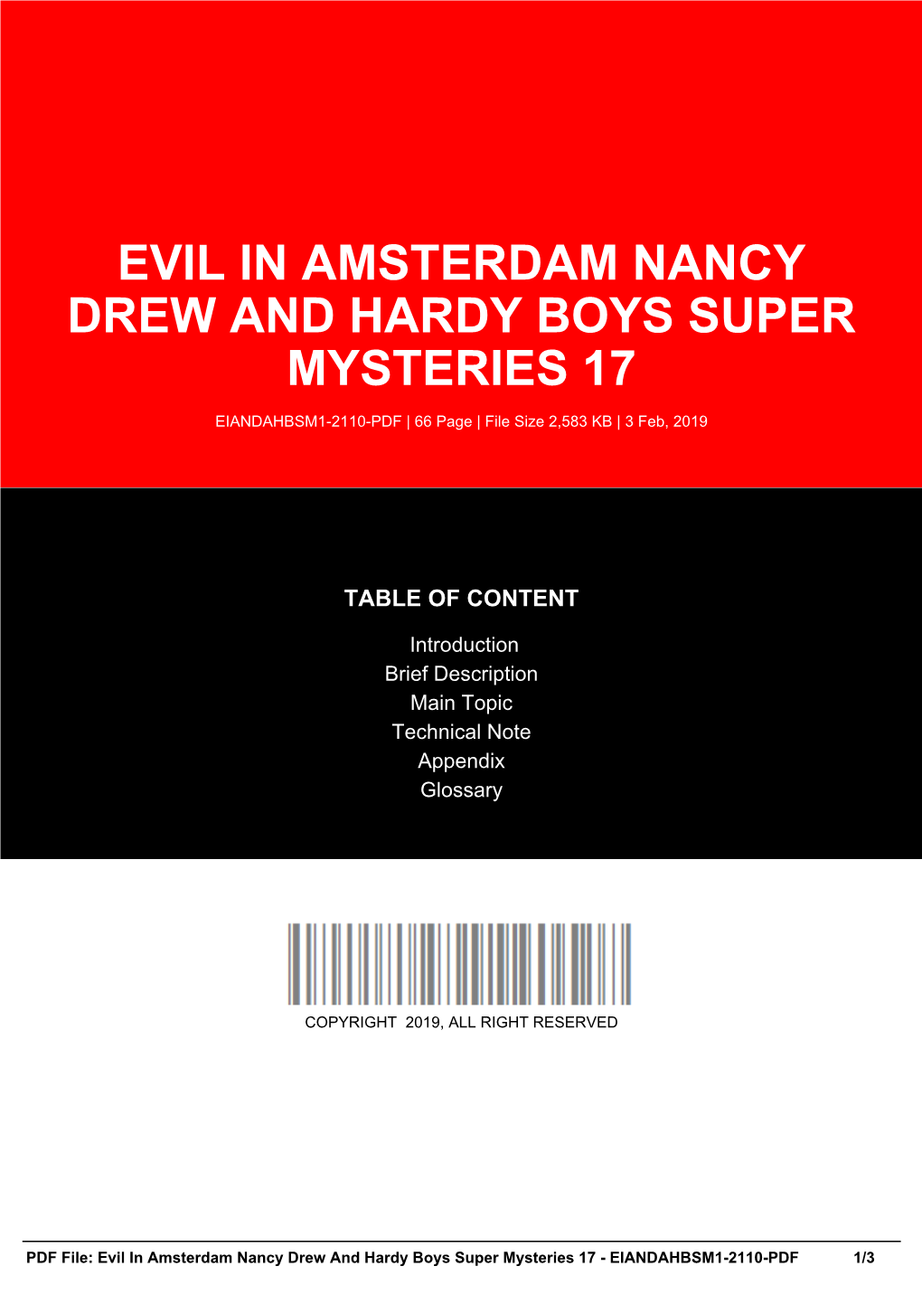 Evil in Amsterdam Nancy Drew and Hardy Boys Super Mysteries 17