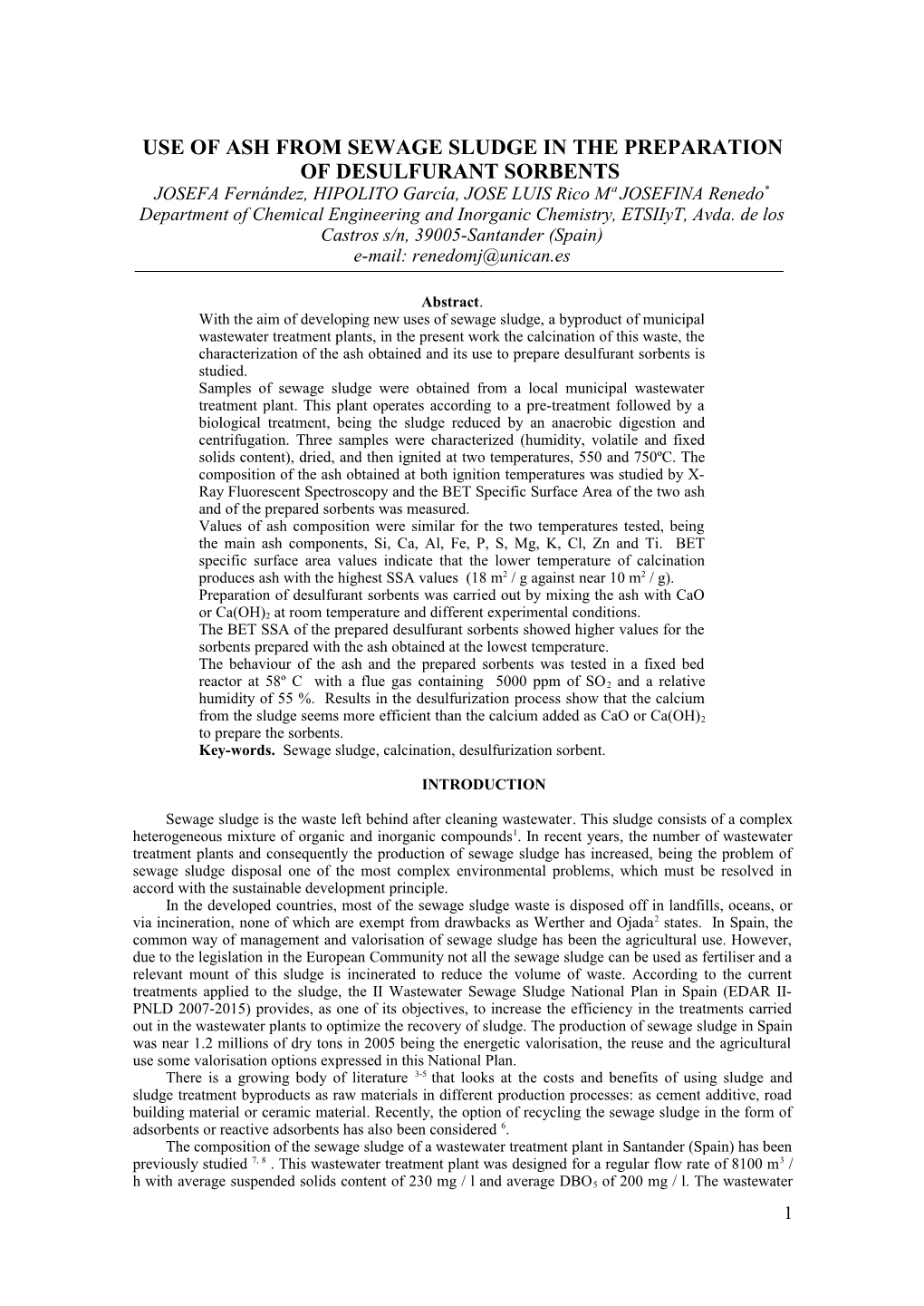 Use of Ash from Sewage Sludge in the Preparation of Desulfurant Sorbents