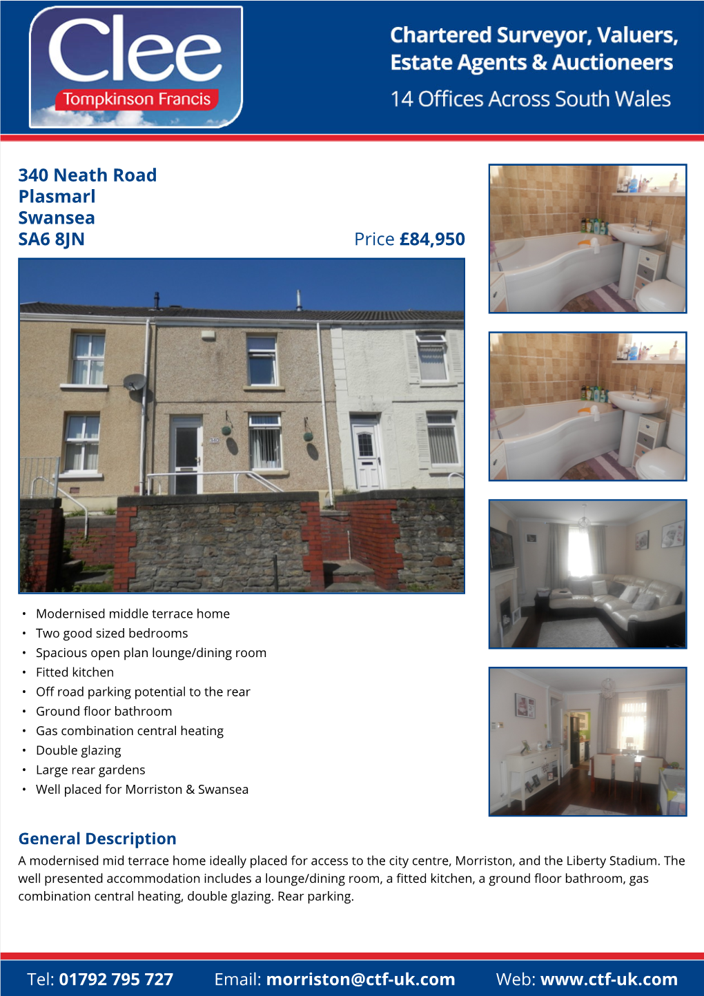 340 Neath Road Plasmarl Swansea Price £84,950 SA6