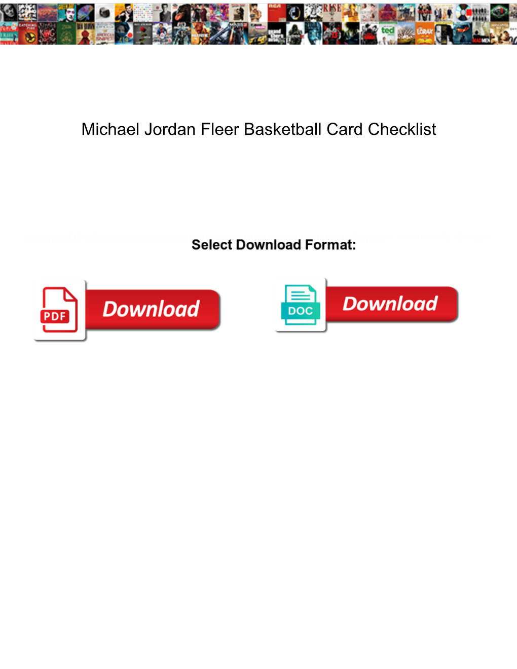 Michael Jordan Fleer Basketball Card Checklist