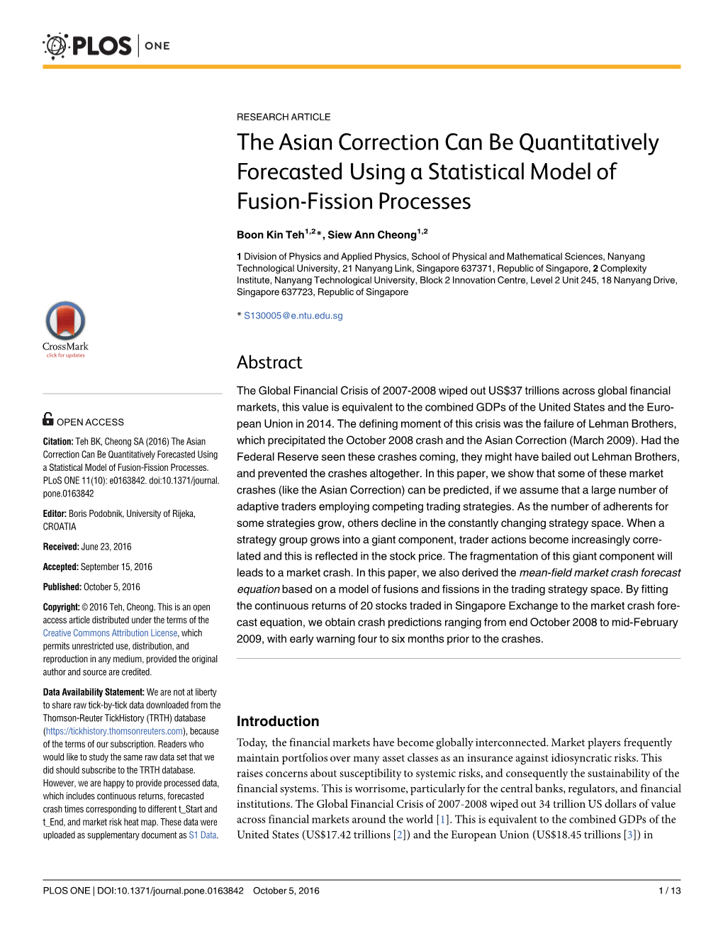 The Asian Correction Can Be Quantitatively Forecasted Using a Statistical Model of Fusion-Fission Processes