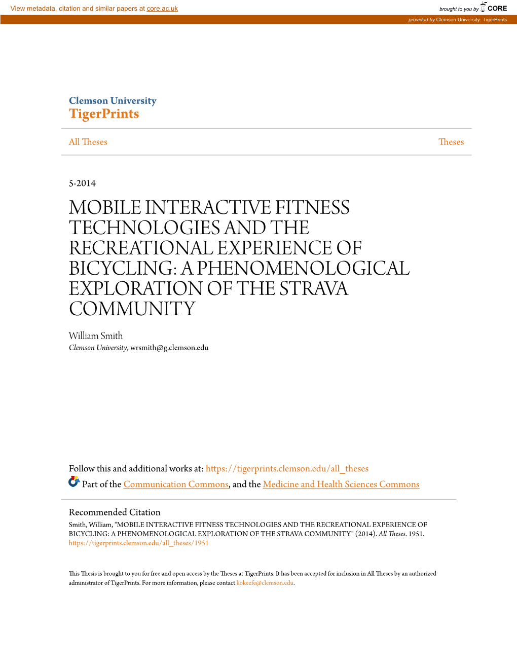 Mobile Interactive Fitness Technologies And