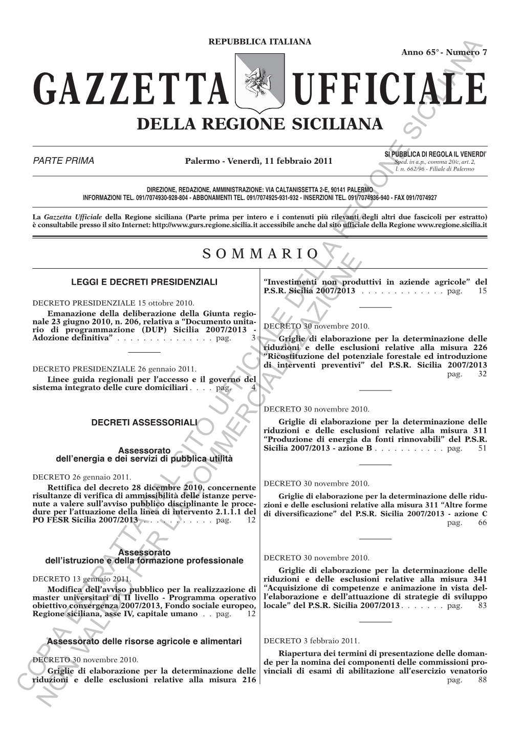 N. 07-Venerdì 11 Febbraio 2011(PDF)