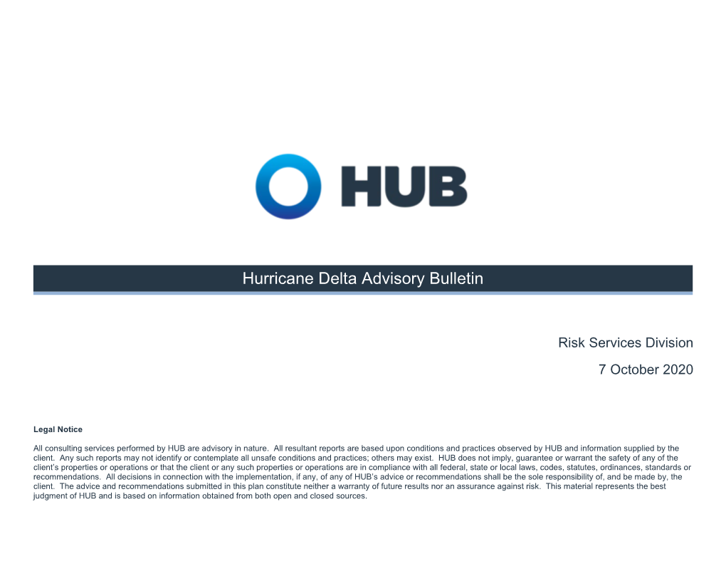 HUB Hurricane Delta Analysis 10.07.2020