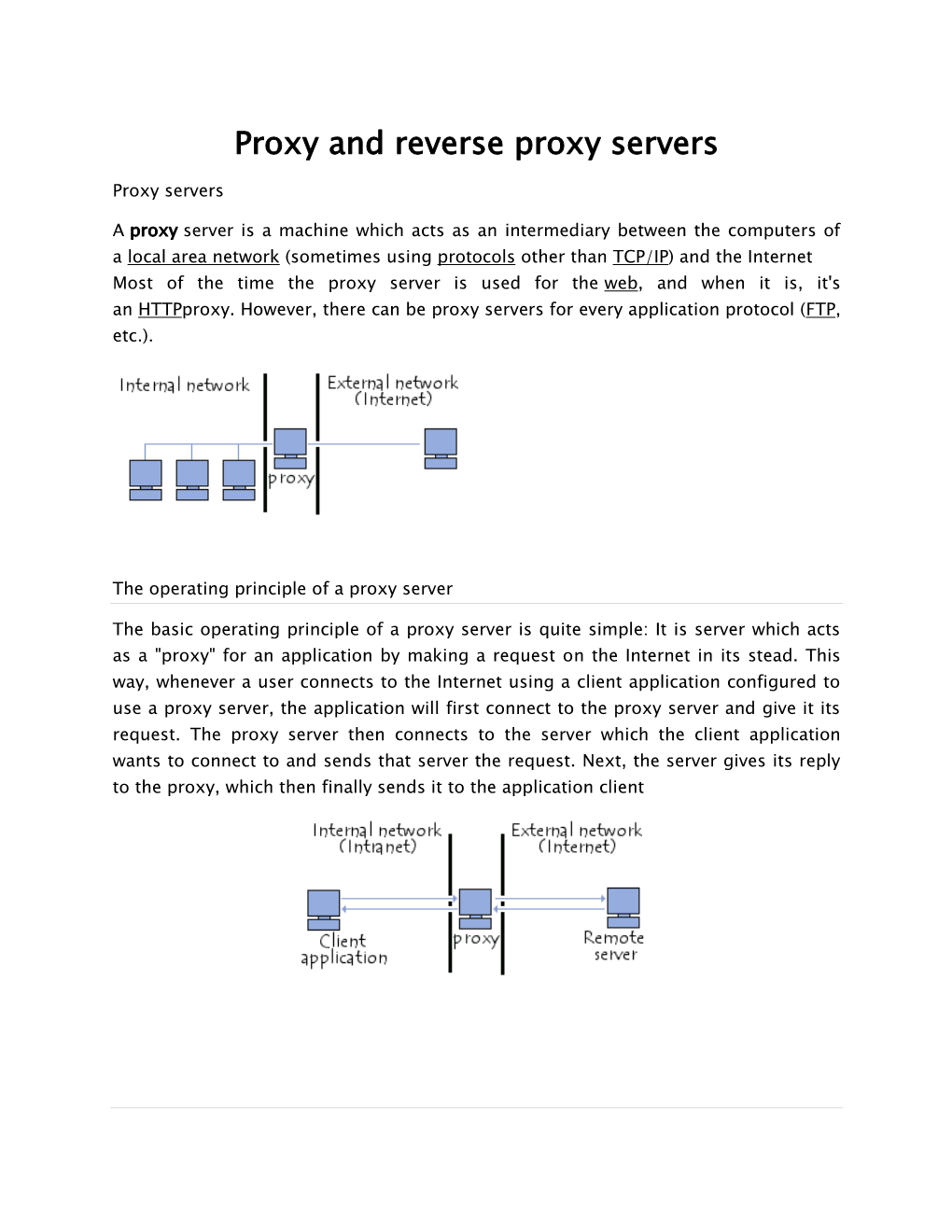 Proxy and Reverse Proxy Servers