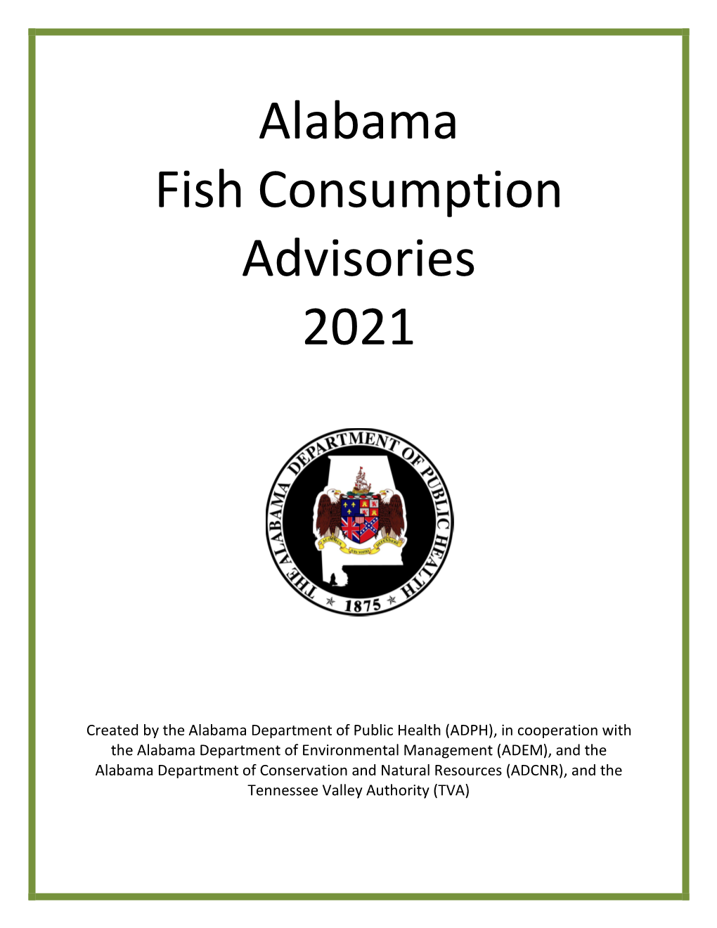 Alabama Fish Consumption Advisories 2021