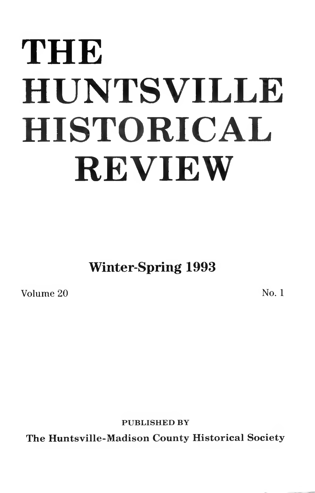 Huntsville Historical Review