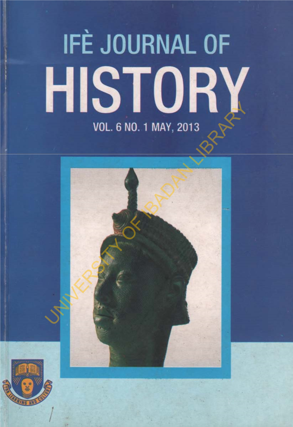 Ife Journal of History Vol 6 No