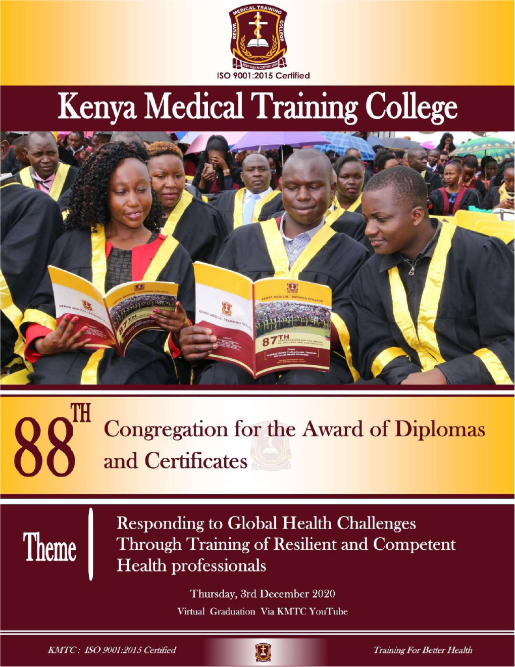 Kmtc Graduation Booklet for the Year 2020