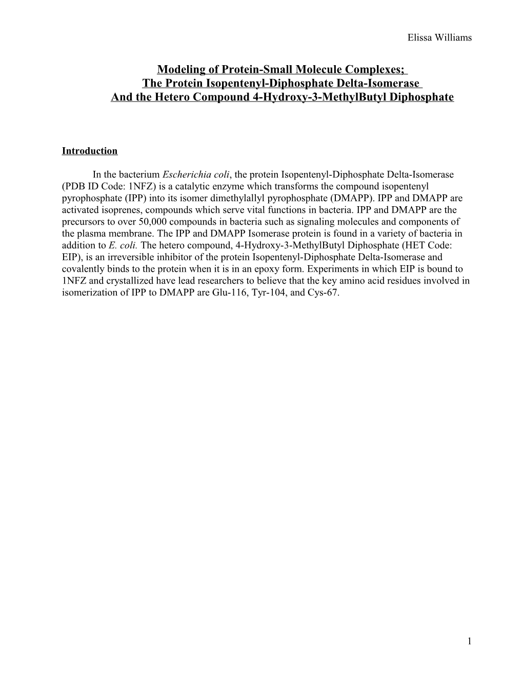 Energy Calculations for 4-Hydroxy-3-Methylbutyl Diphosphate