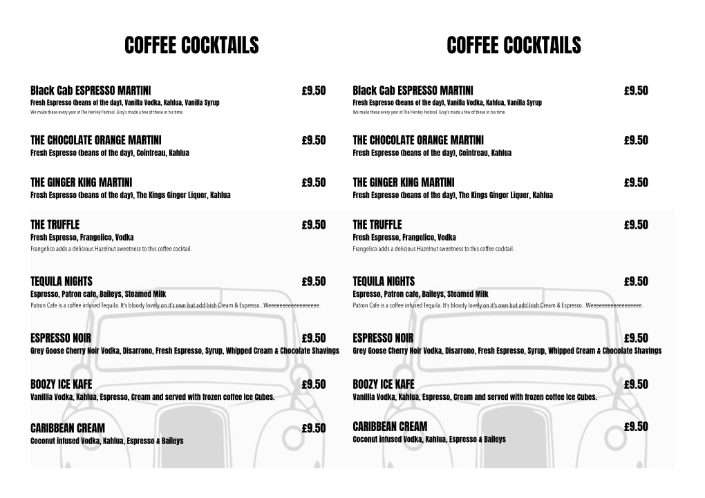 Coffee Cocktails Coffee Cocktails