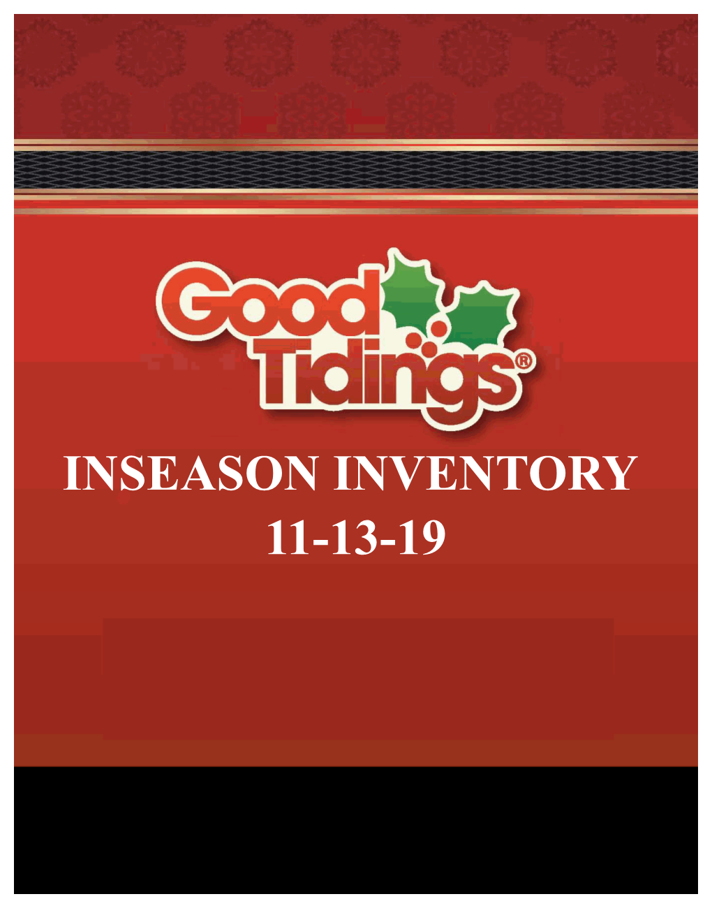 Inseason Inventory 11-13-19