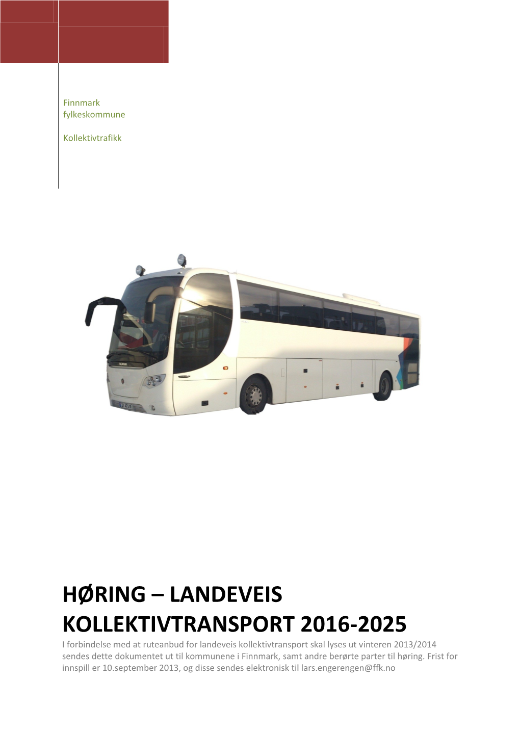 Høring – Landeveis Kollektivtransport 2016-2025