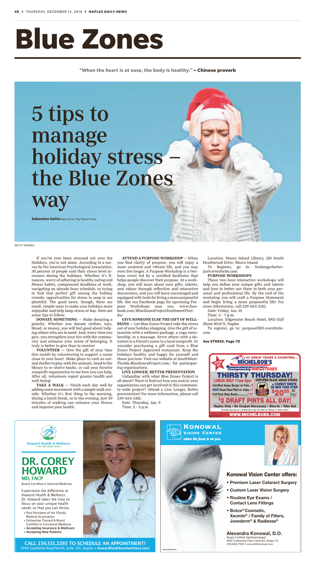 5 Tips to Manage Holiday Stress – the Blue Zones Way