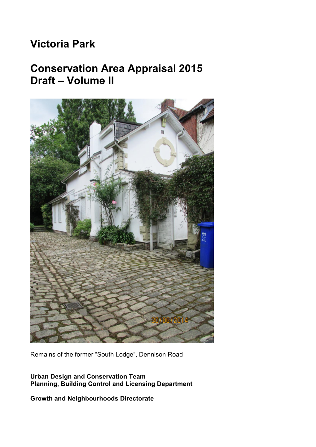 Vol II Victoria Park Conservation Area Appraisal 2015Pmreva