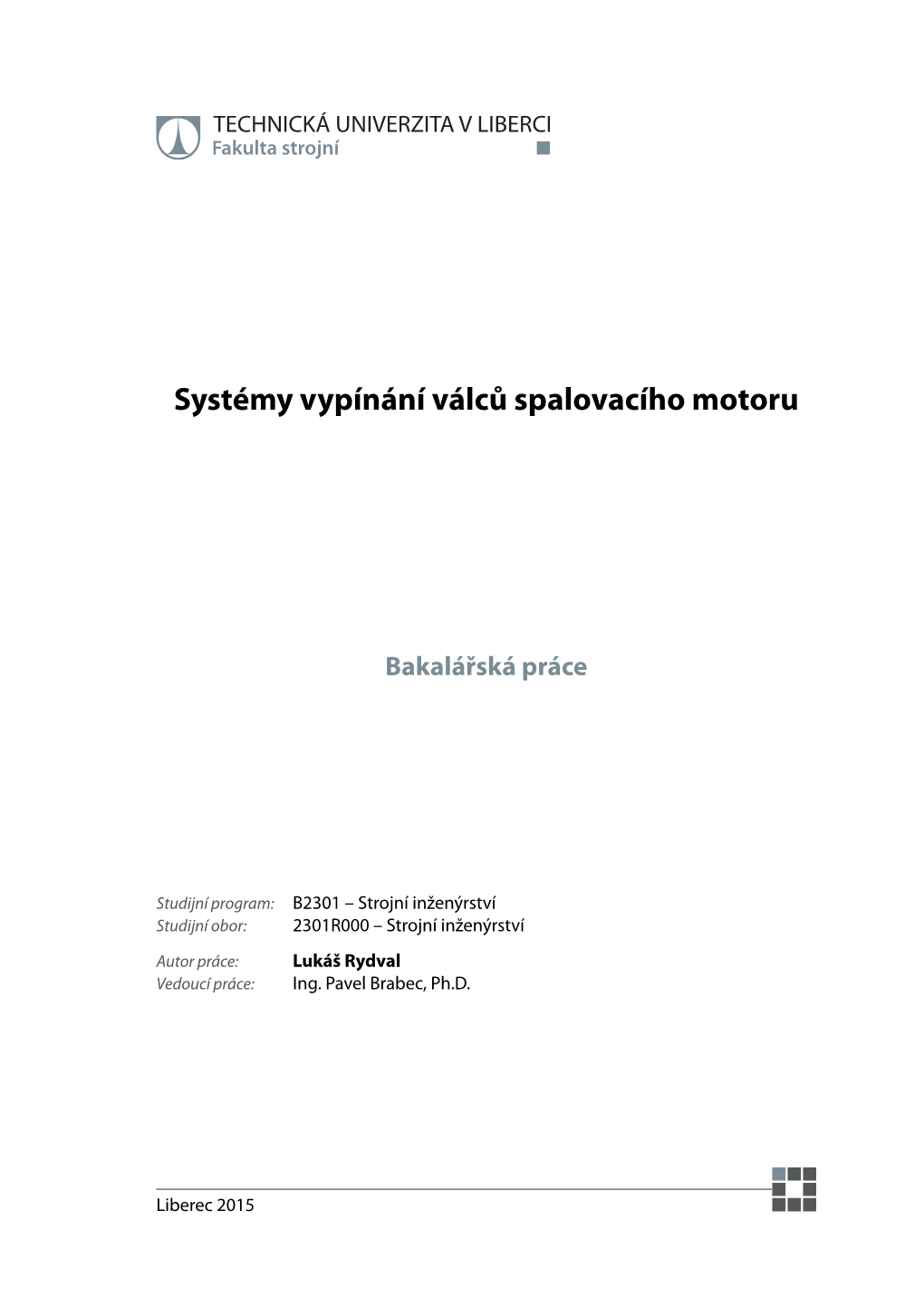 Systémy Vypínání Válců Spalovacího Motoru