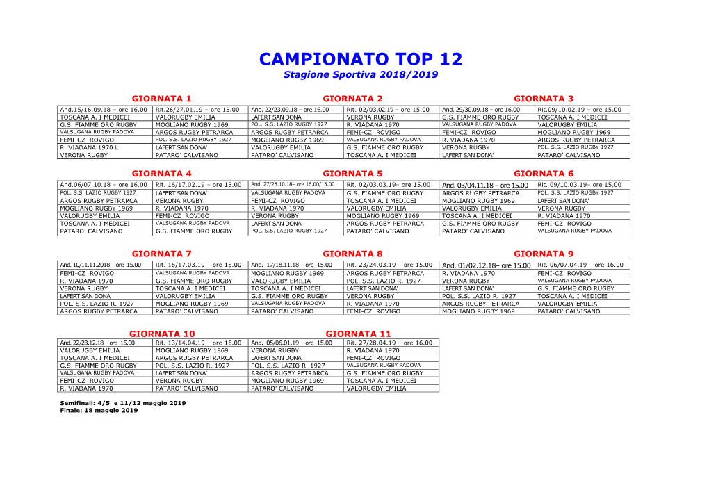 Calendario Serie A0