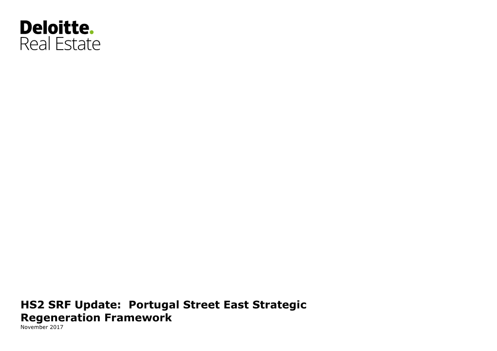 HS2 SRF Update: Portugal Street East Strategic Regeneration Framework November 2017