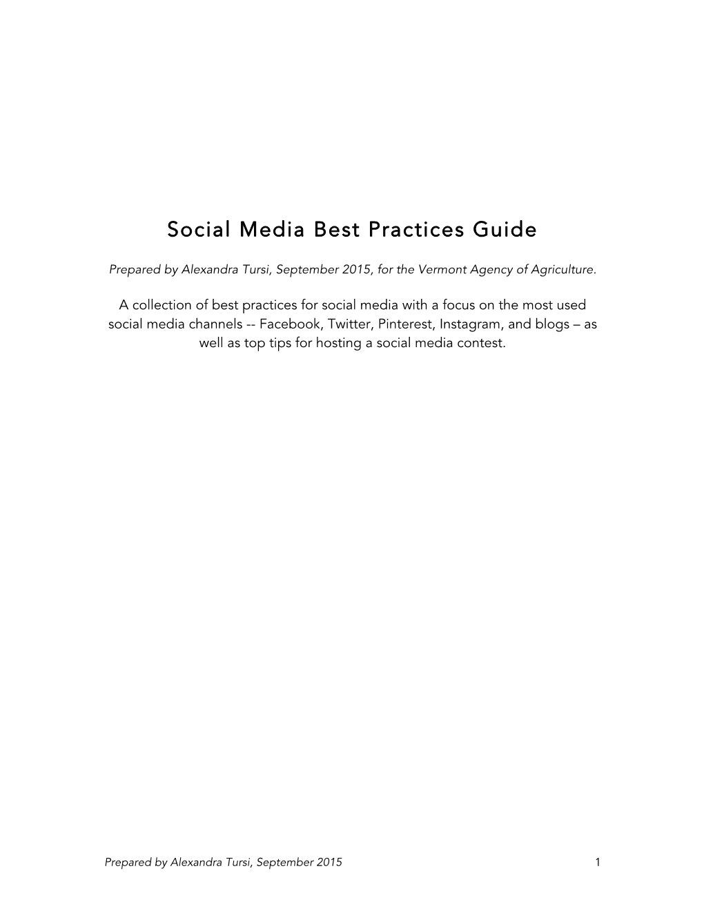 Social Media Best Practices Guide