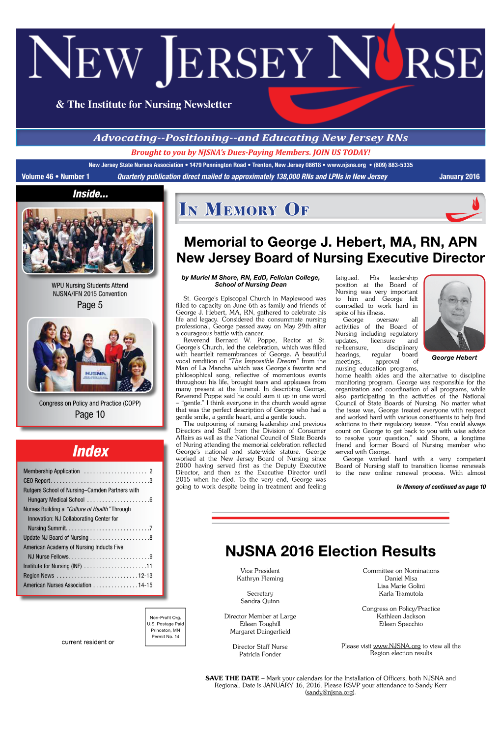 NJSNA 2016 Election Results Institute for Nursing (INF)