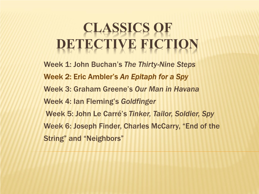 Classics of Detective Fiction