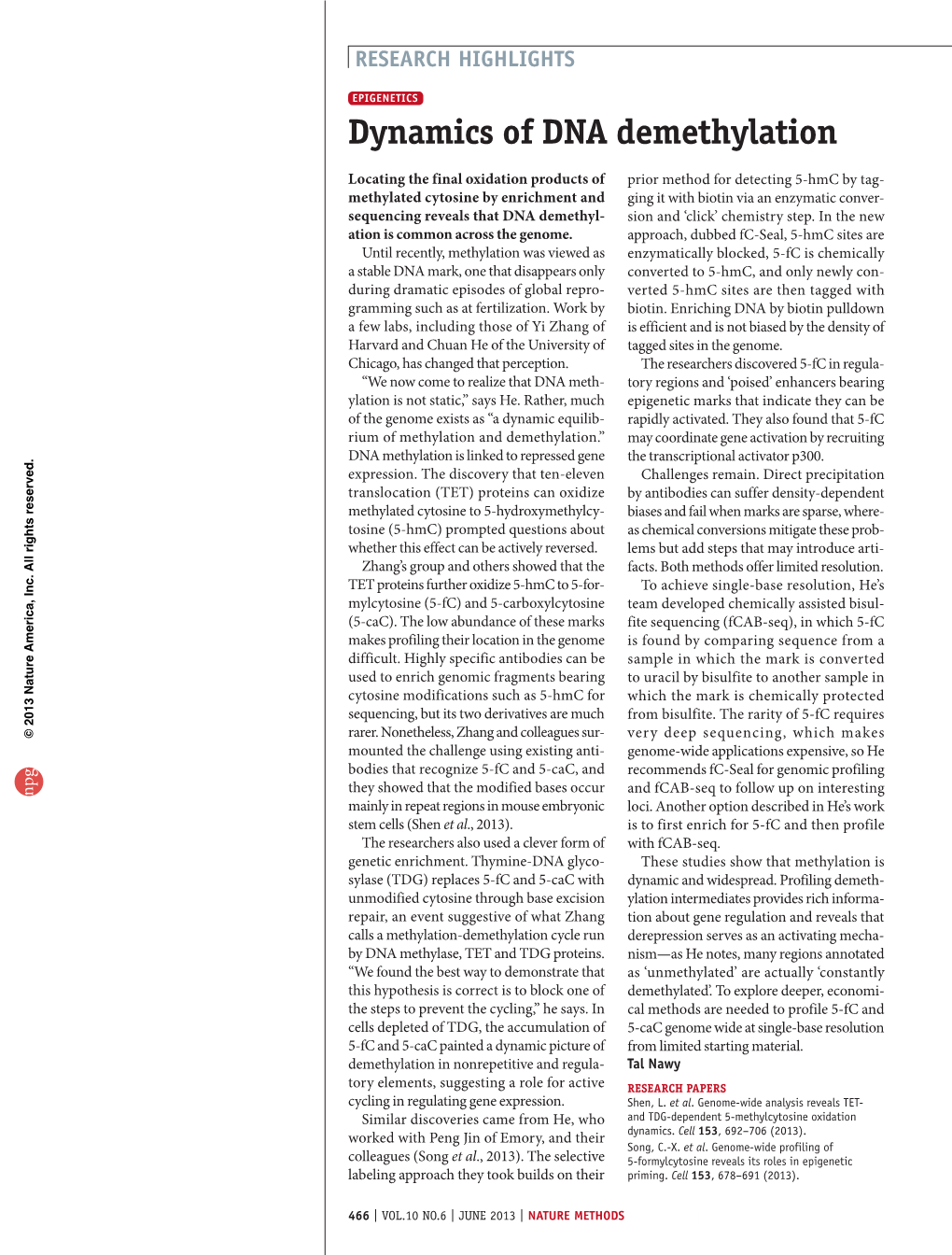 Dynamics of DNA Demethylation