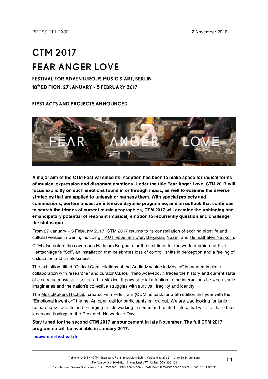 Ctm 2017 Fear Anger Love
