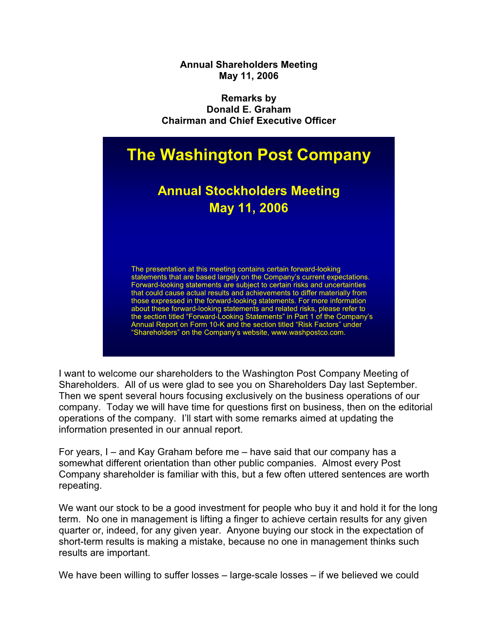 The Washington Post Company