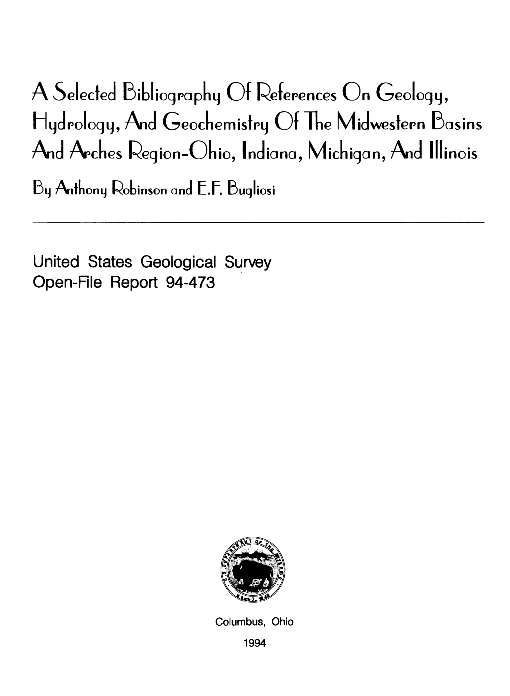 United States Geological Survey Open-File Report 94-473