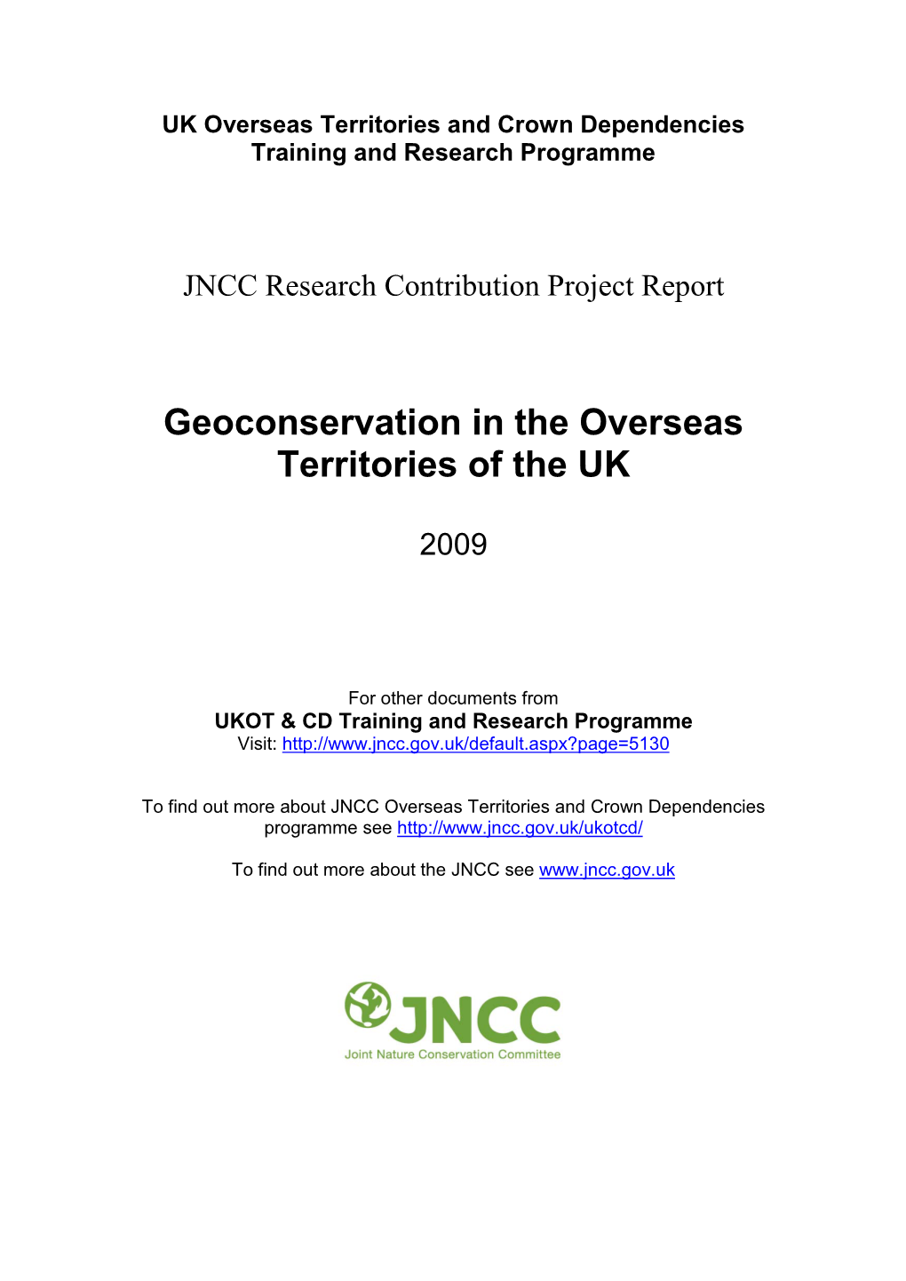 Geoconservation in the Overseas Territories of the UK