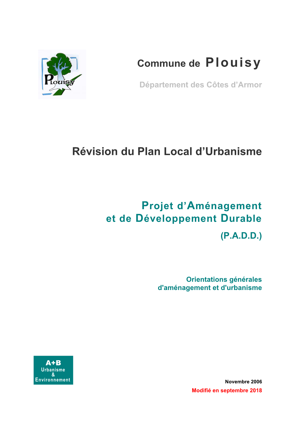 Révision Du Plan Local D'urbanisme