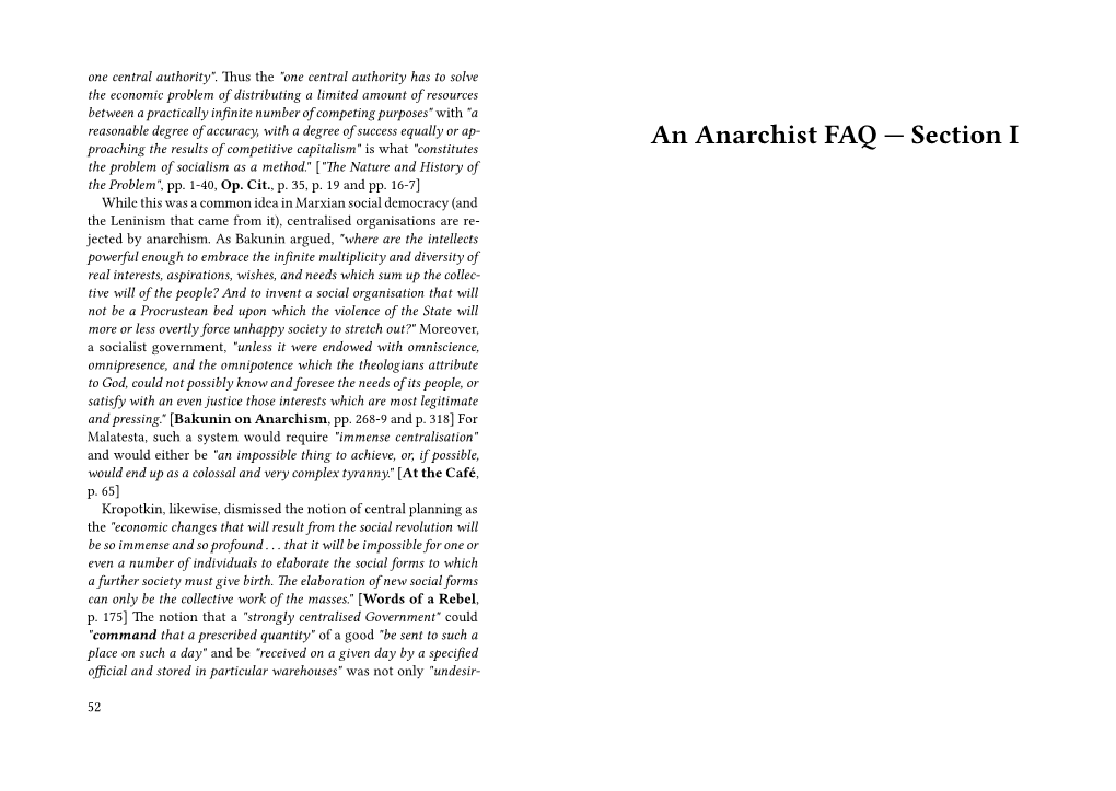 An Anarchist FAQ — Section I the Problem of Socialism As a Method.