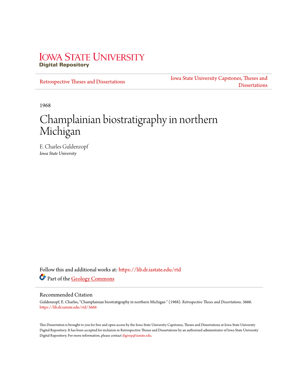 Champlainian Biostratigraphy in Northern Michigan E