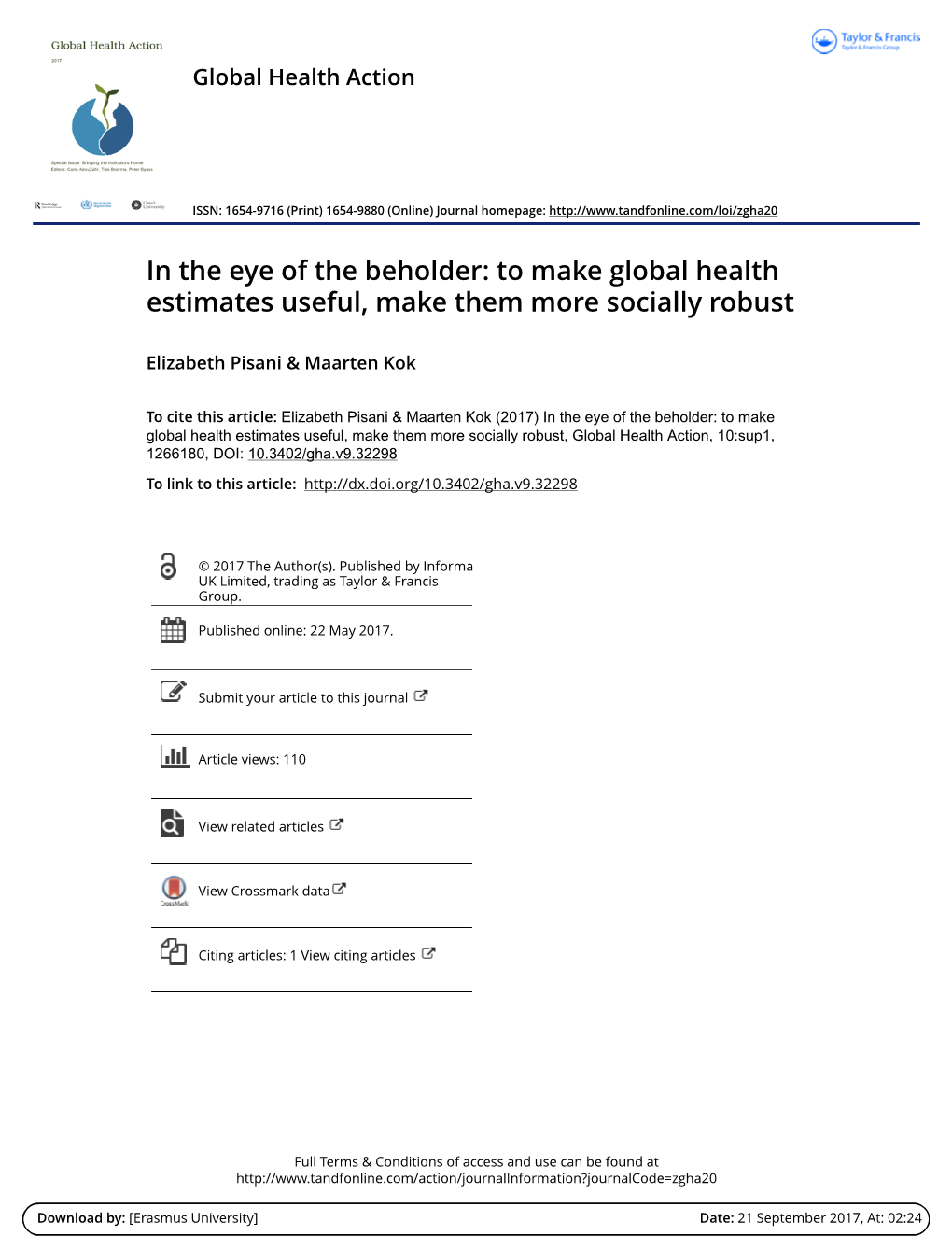 To Make Global Health Estimates Useful, Make Them More Socially Robust