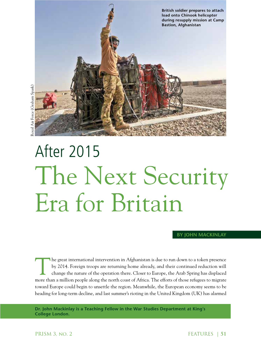 The Next Security Era for Britain