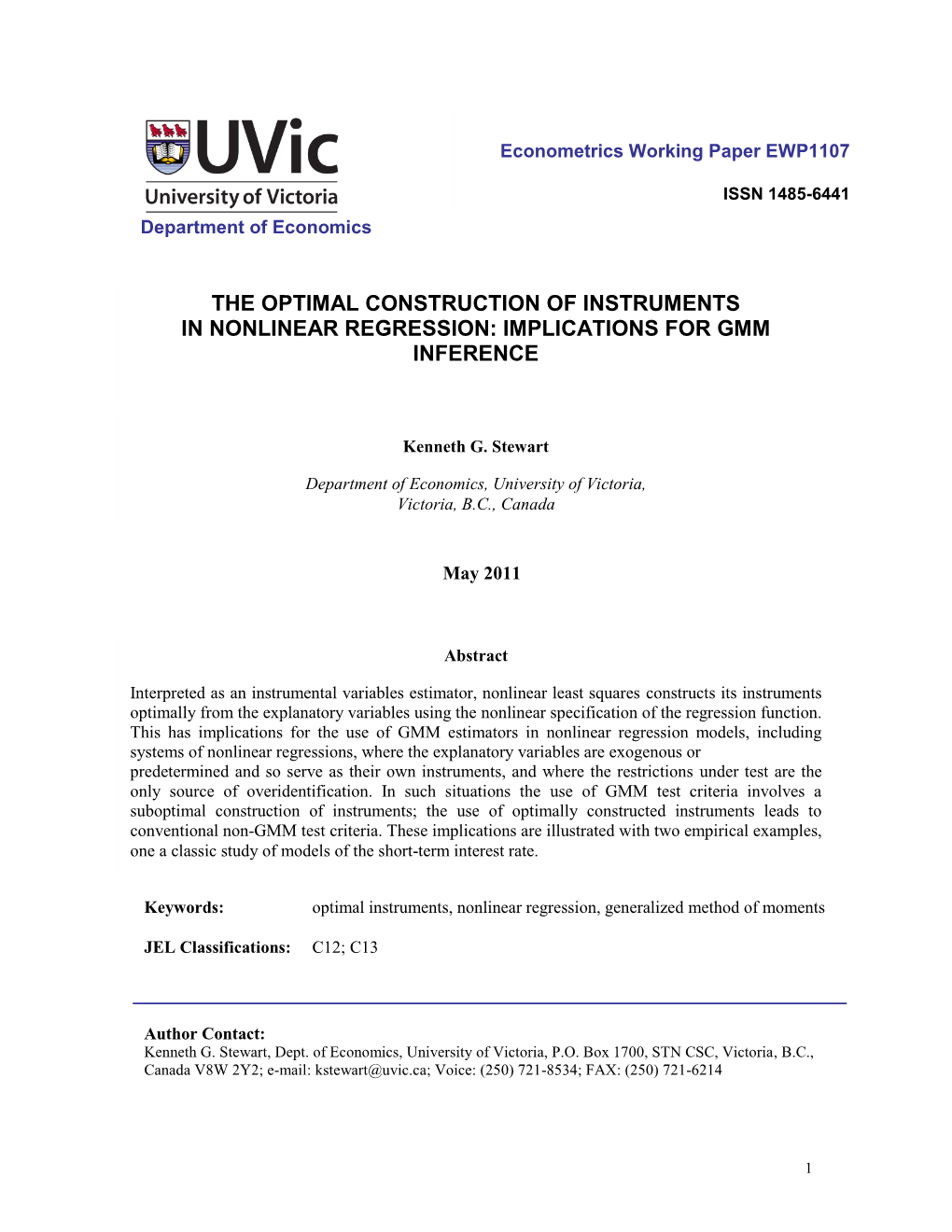 The Optimal Construction of Instruments in Nonlinear Regression: Implications for Gmm Inference