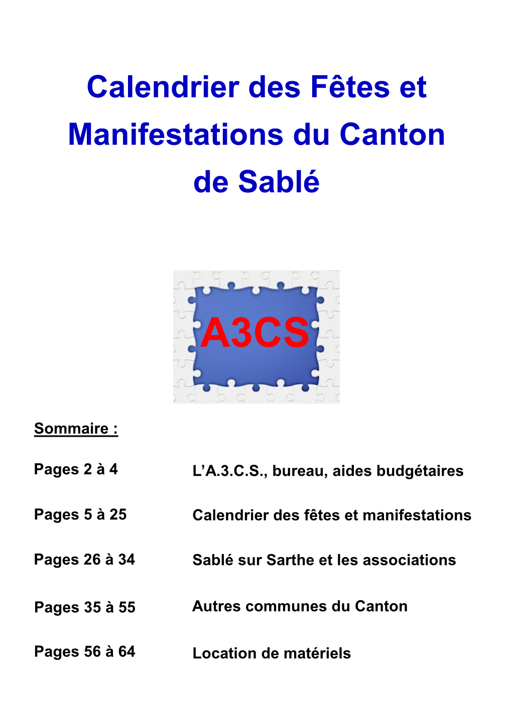 Calendrier Des Fêtes Et Manifestations Du Canton De Sablé