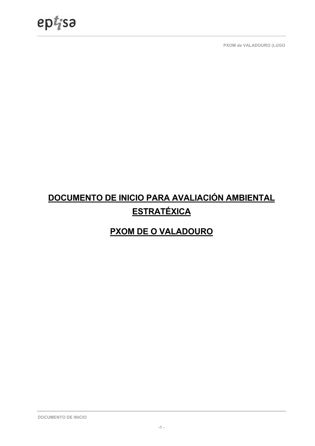 Documento De Inicio Para Avaliación Ambiental Estratéxica