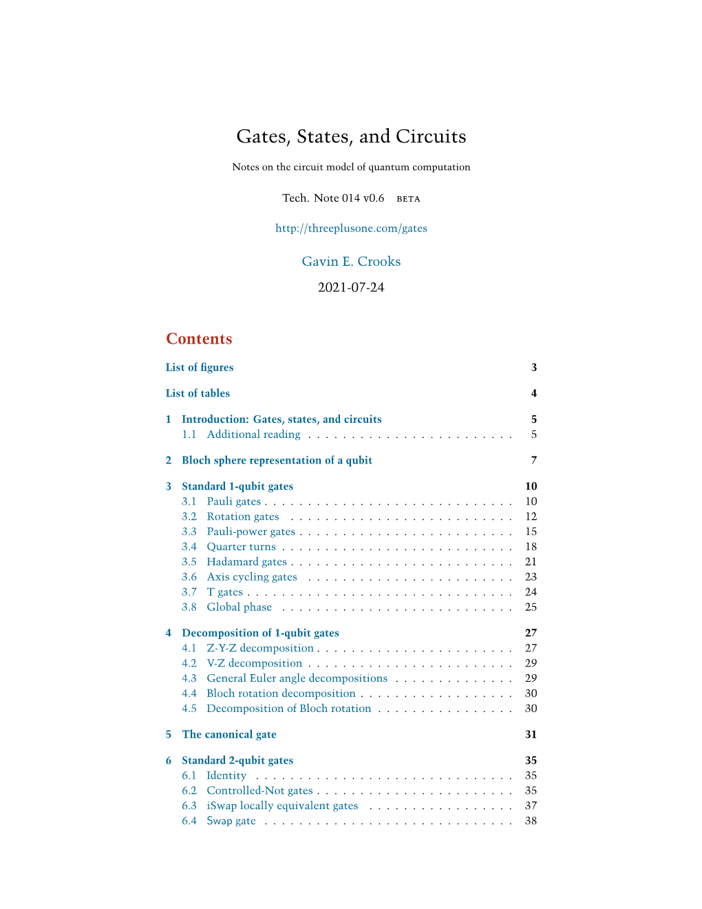 Gates, States, and Circuits