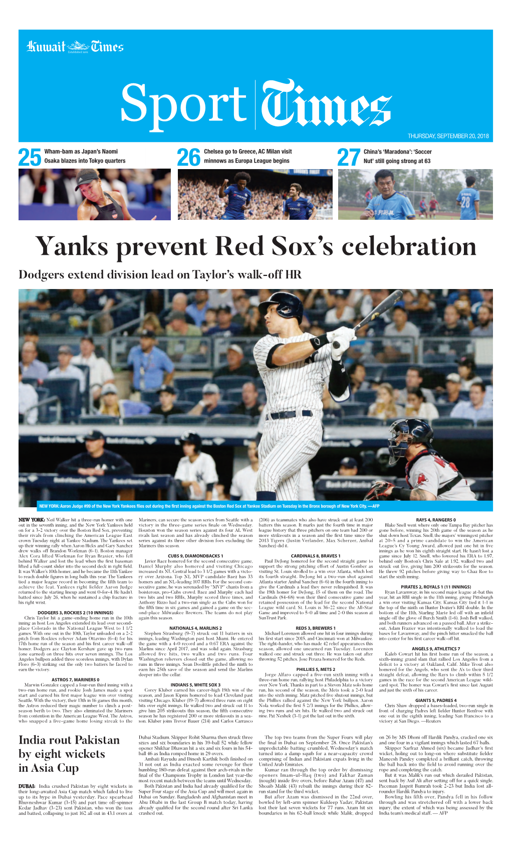 Yanks Prevent Red Sox's Celebration