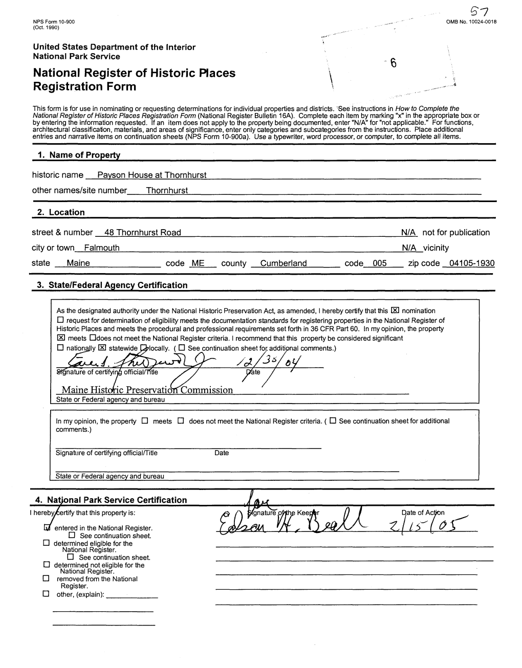 National Register of Historic Races Registration Form