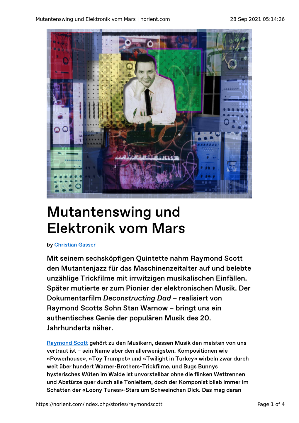 Mutantenswing Und Elektronik Vom Mars | Norient.Com 28 Sep 2021 05:14:26