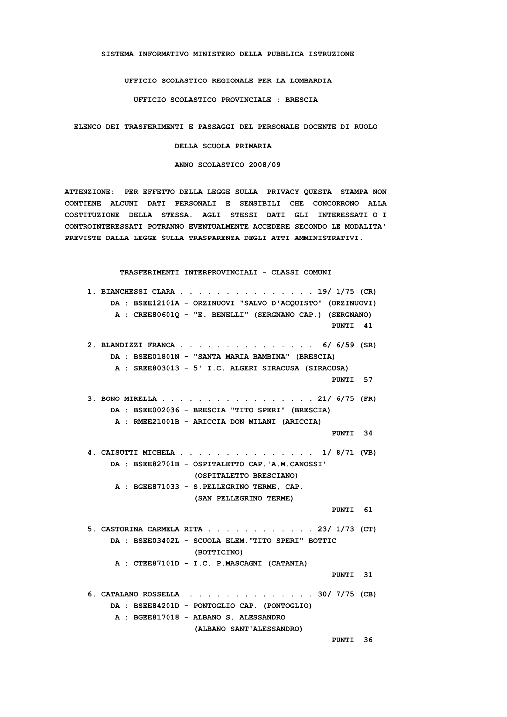 Sistema Informativo Ministero Della Pubblica Istruzione