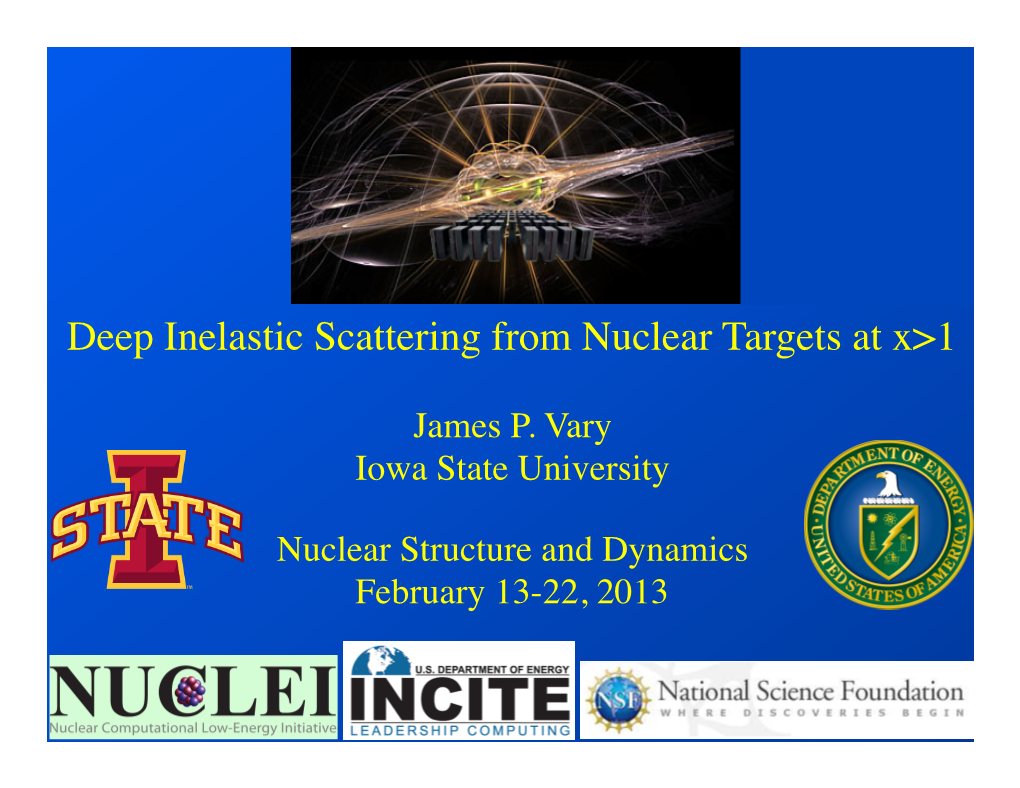 Deep Inelastic Scattering from Nuclear Targets at X&gt;1