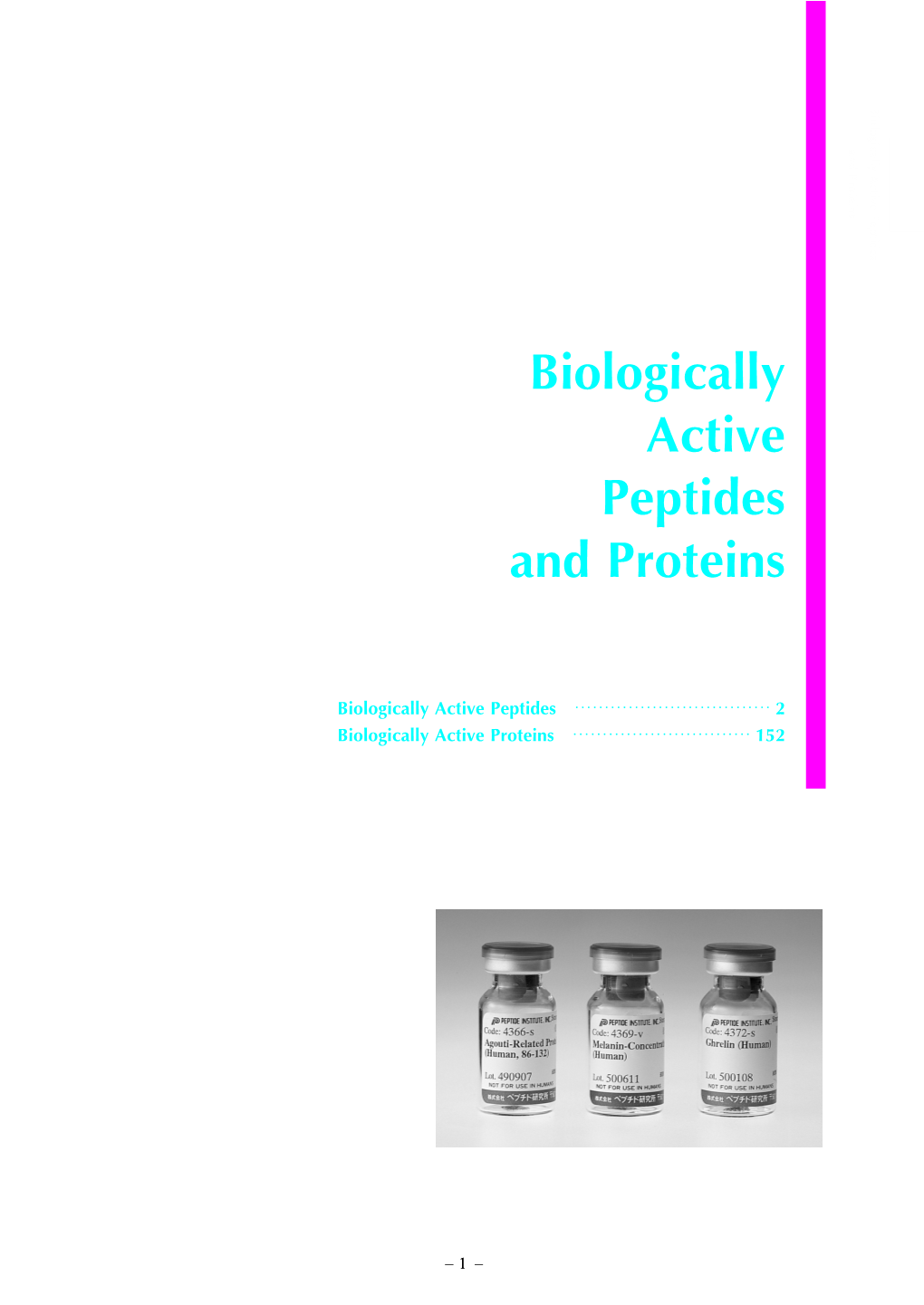 Biologically Active Peptides and Proteins