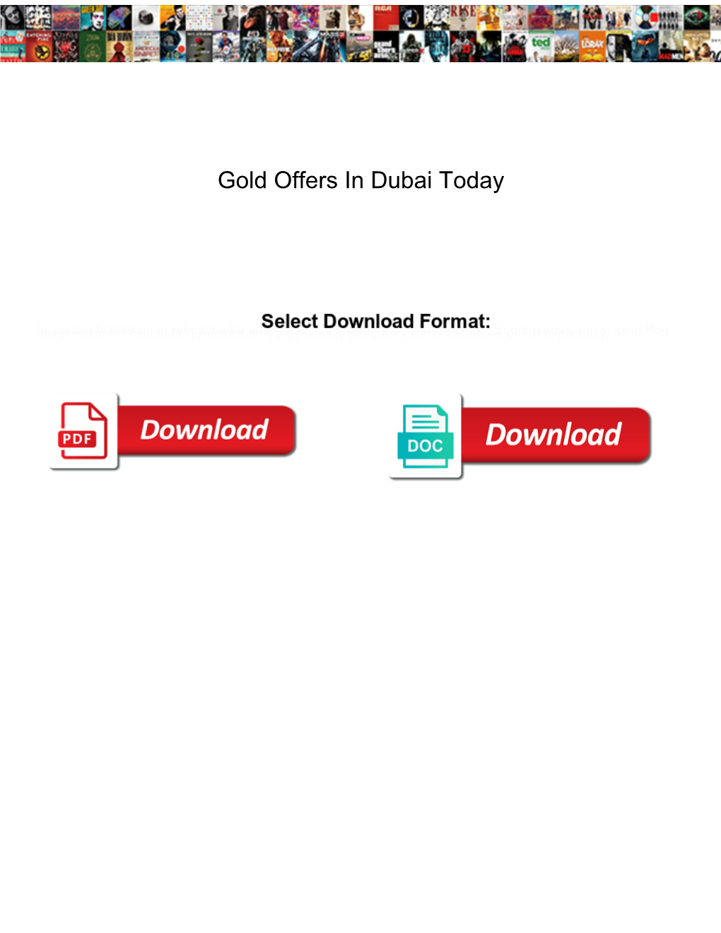 Gold Offers in Dubai Today