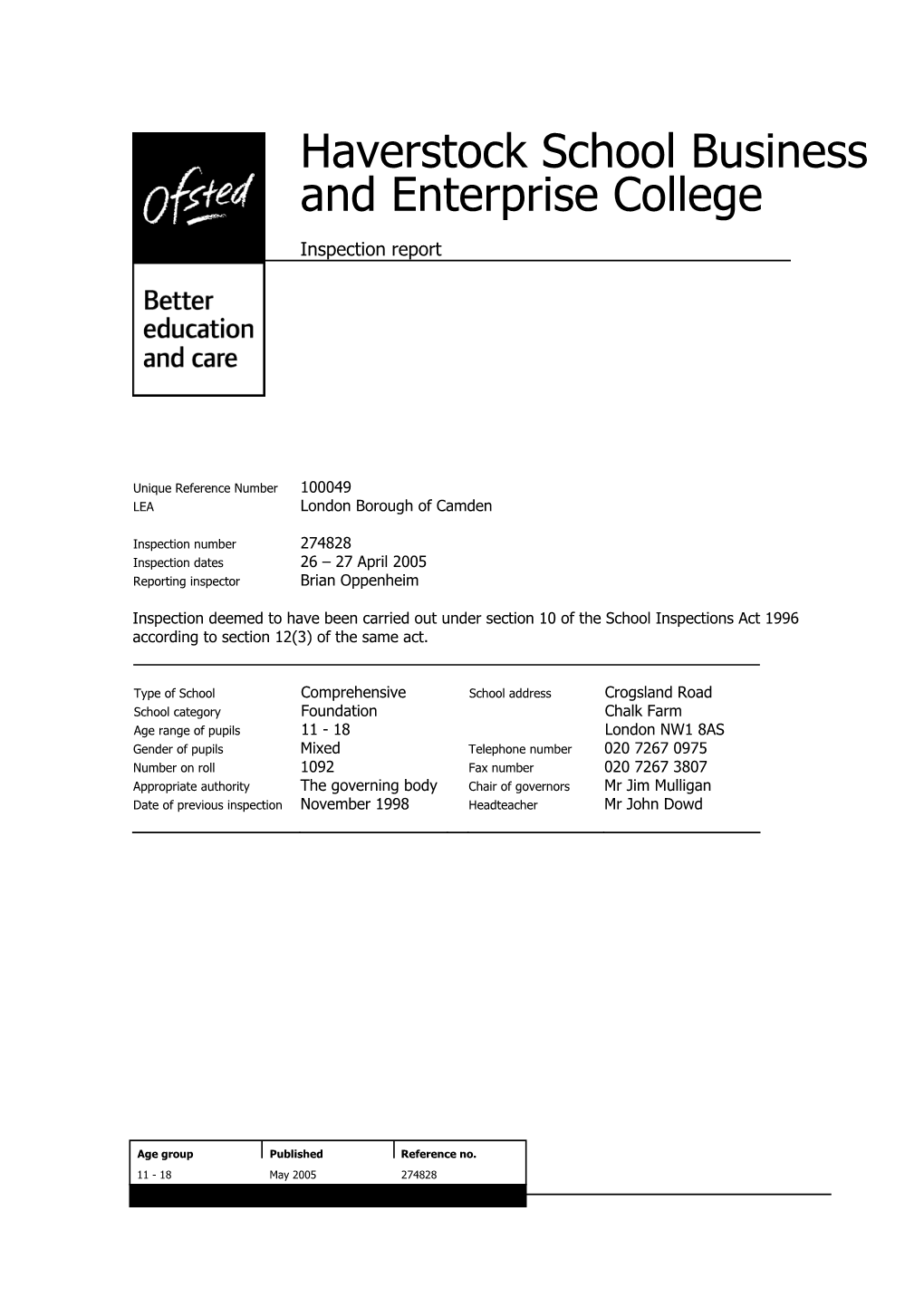 Haverstock School Business and Enterprise College