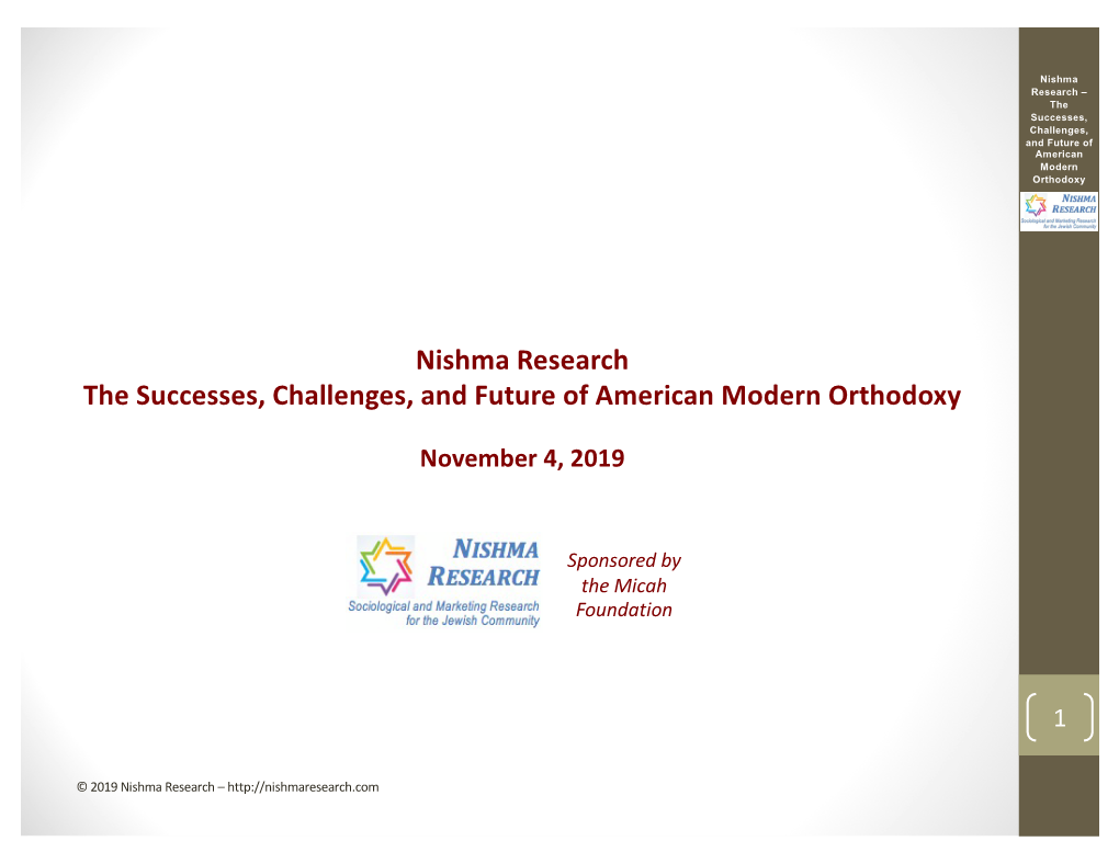 The Success, Challenges and Future of American Modern Orthodoxy