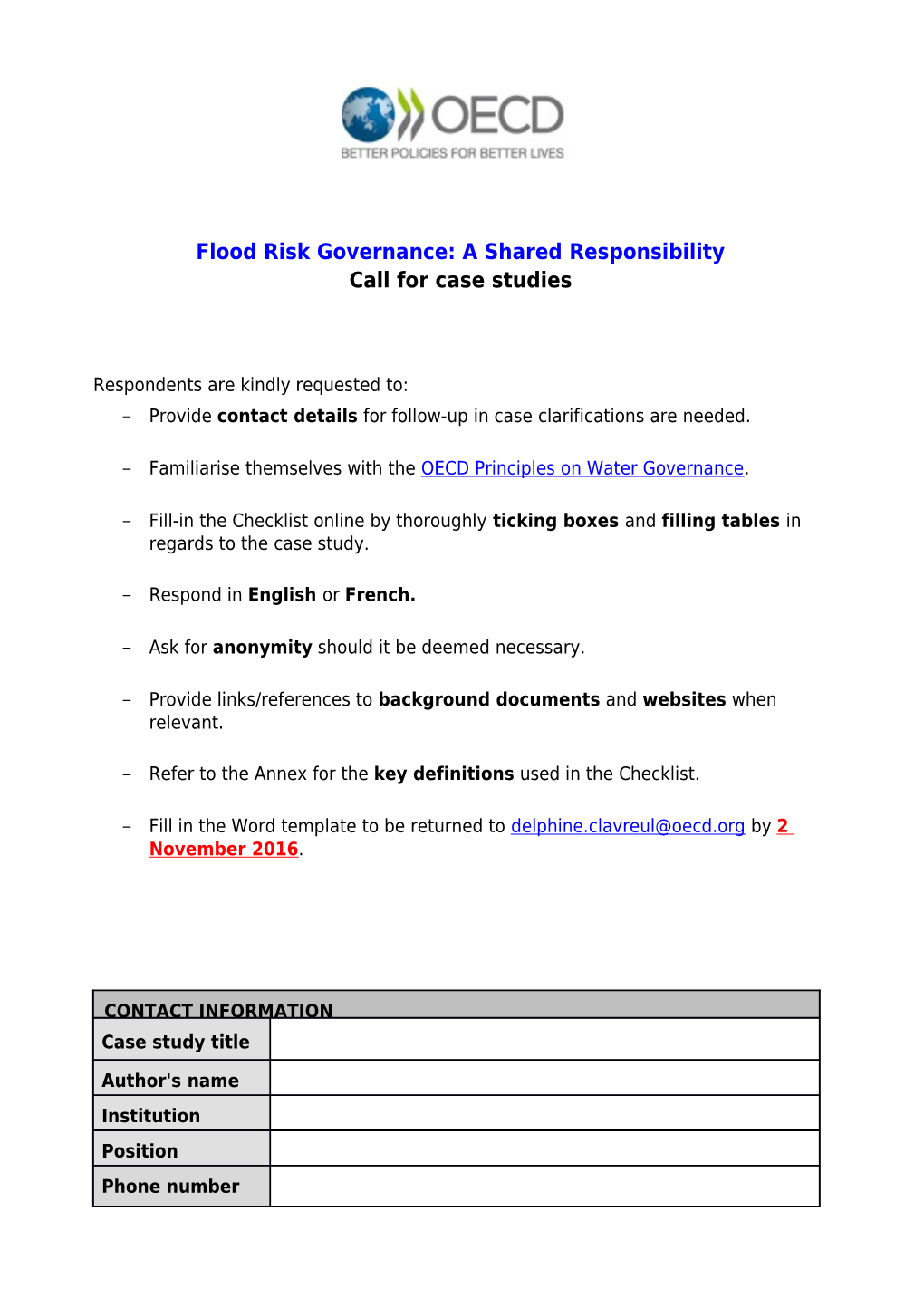 Flood Risk Governance: a Shared Responsibility